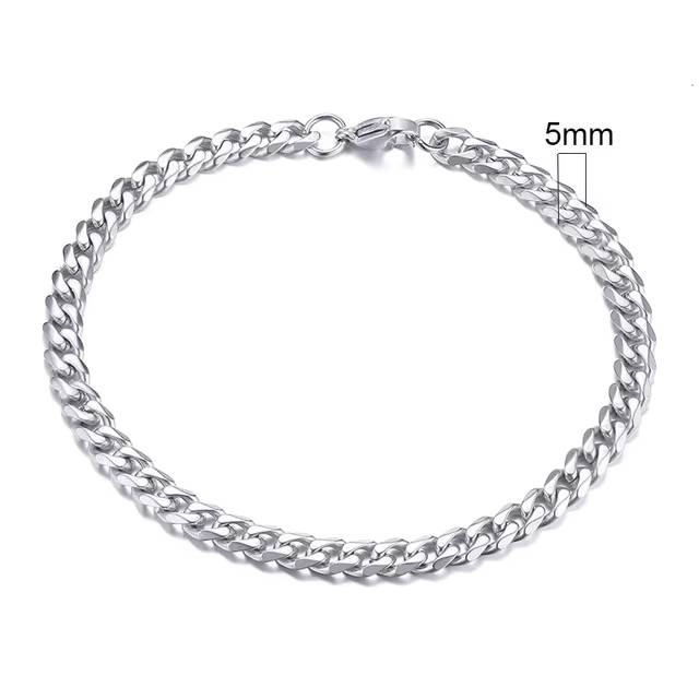 Top Sell Cuban Chain Bracelet Stainless Steel 3-11mm celestejewels